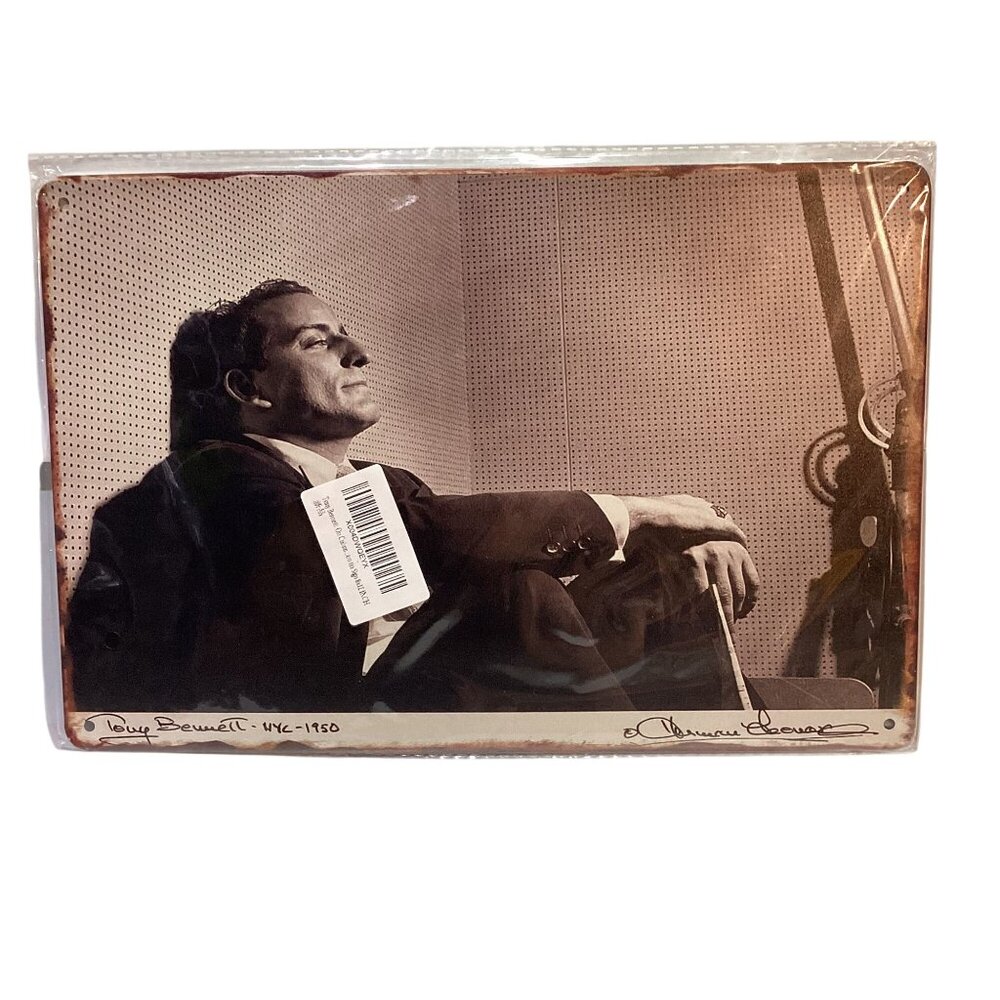 Nostalgic Tony Bennett Media Golden Era Pin Up Art Tin 12"x 8" Sign New